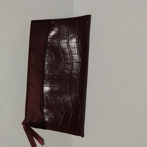 Victoria's Secret Clutch Make Up Pouch Mini Bag Burgundy Phone Case #P-21